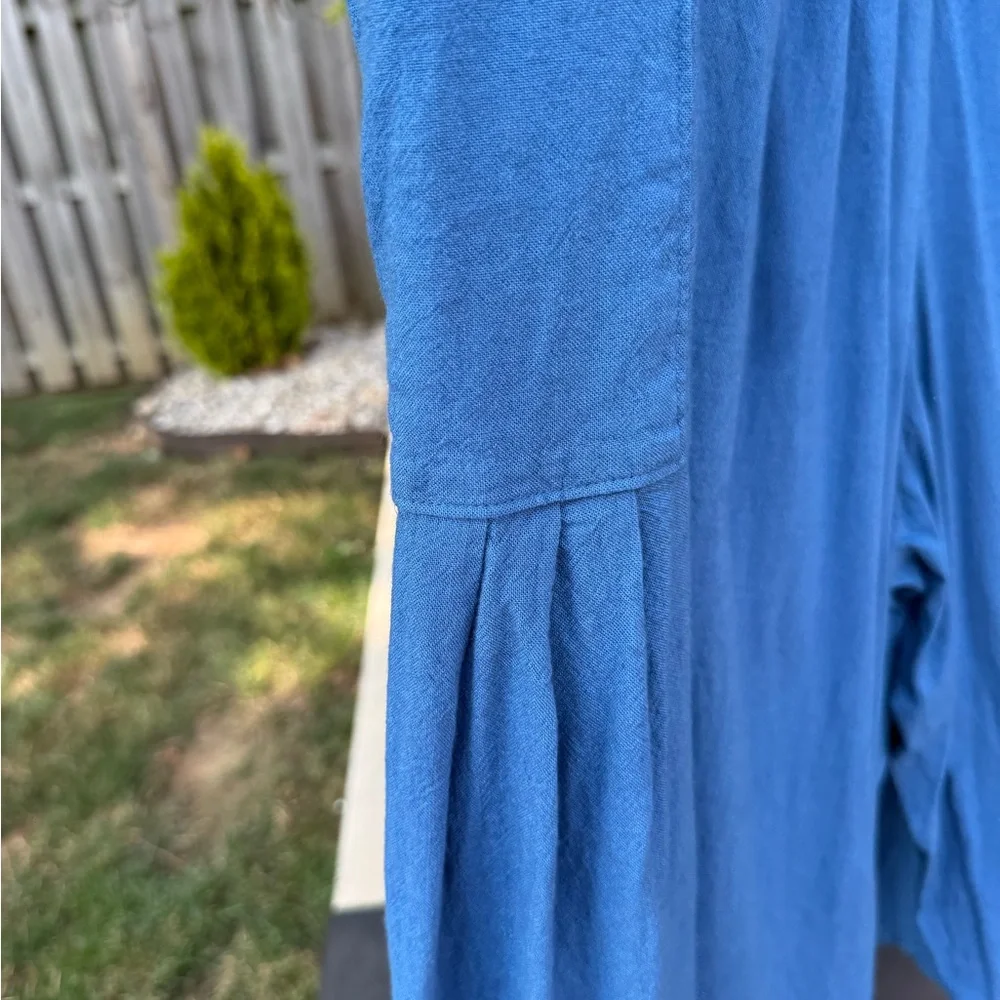 Free People Blue Relaxed Pocket Jumpsuit